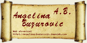 Angelina Buzurović vizit kartica